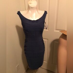 Herve Leger dress NWT $1140 size medium blue
